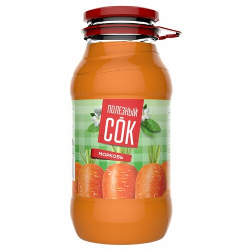 Сок морковный Полезный сок, 1,8 л, 2 шт