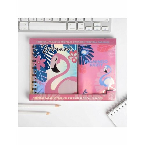 Набор Flamingo ежедневник 40л паспортная обложка