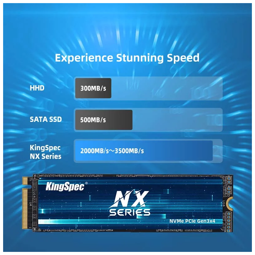 Твердотельный накопитель KingSpec NX series 2 ТБ M2 NX-2TB