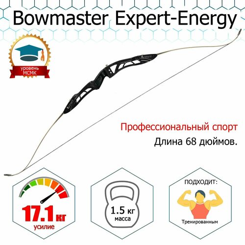 Лук турнирный классический Bowmaster Energy - Expert 68 38#, Rh, черный