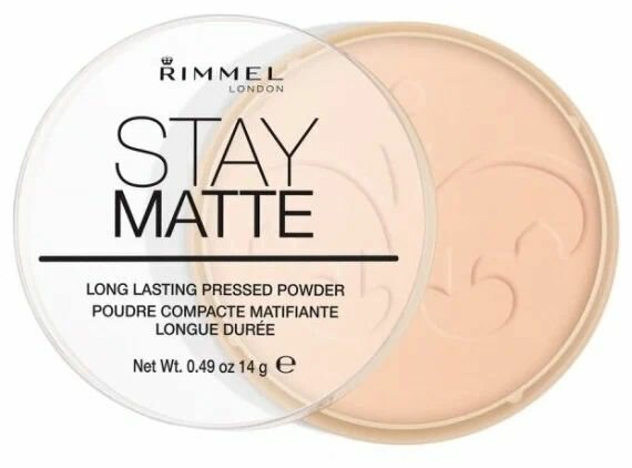 RIMMEL Матирующая пудра для лица Stay Matt оттенок № 001 Transparent