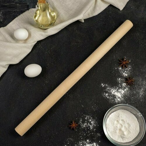 Скалка прямая 50х3 см берёза 527₽