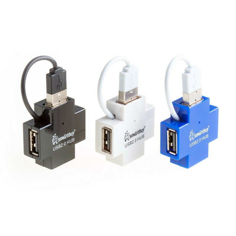 USB Хаб 4хUSB 20 SmartBuy SBHA-6900-W белый