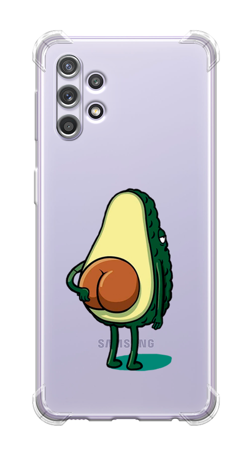 Противоударный силиконовый чехол на Samsung Galaxy A32 / Самсунг Галакси А32 с рисунком Попа авокадо