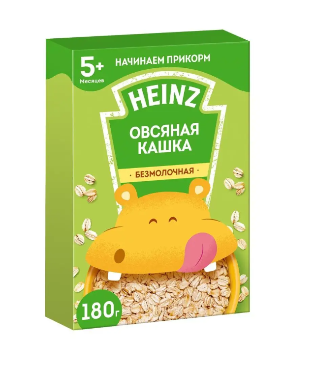 HEINZ Каша овсяная безмолочная, 180 гр