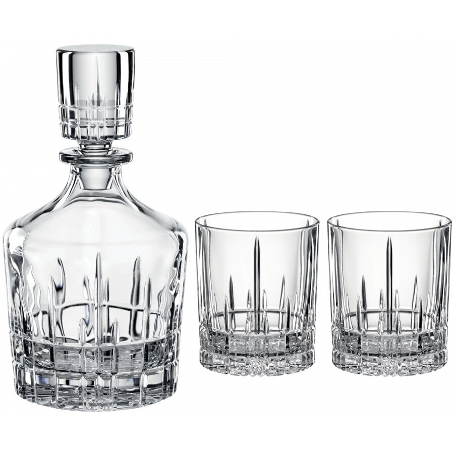 Набор для виски Premium Whisky Set Perfect Bar, графин и 2 бокала, хрустальное стекло, Spiegelau, 4500198