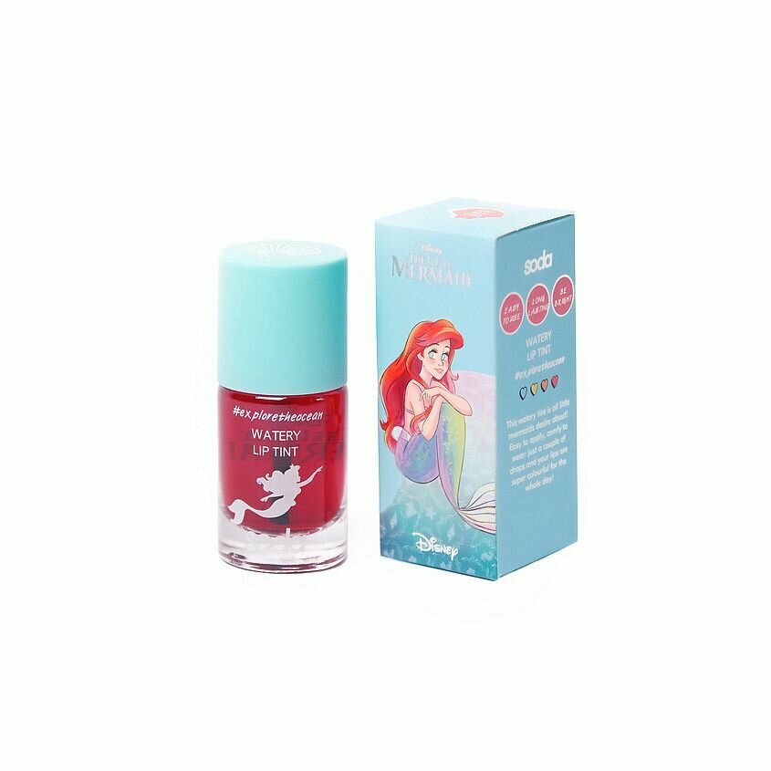 SODA Тинт для губ WATERY LIP TINT DISNEY #exploretheocean 8 г