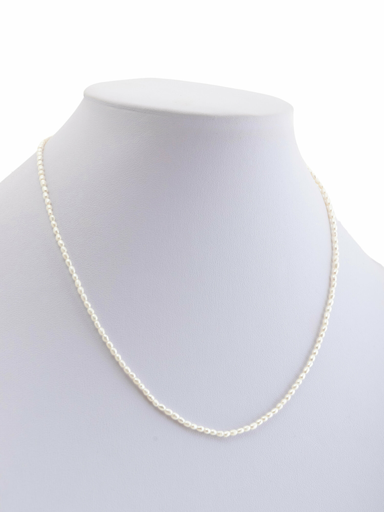 Бусы ЖемАрт, жемчуг пресноводный культивированный, длина 40 см, белый — фото 1