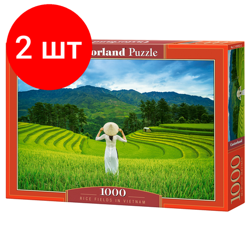 Комплект 2 шт, Пазл 1000 эл. Castorland Рисовые поля вое пазл castorland острова таиланд 500 эл в 53551