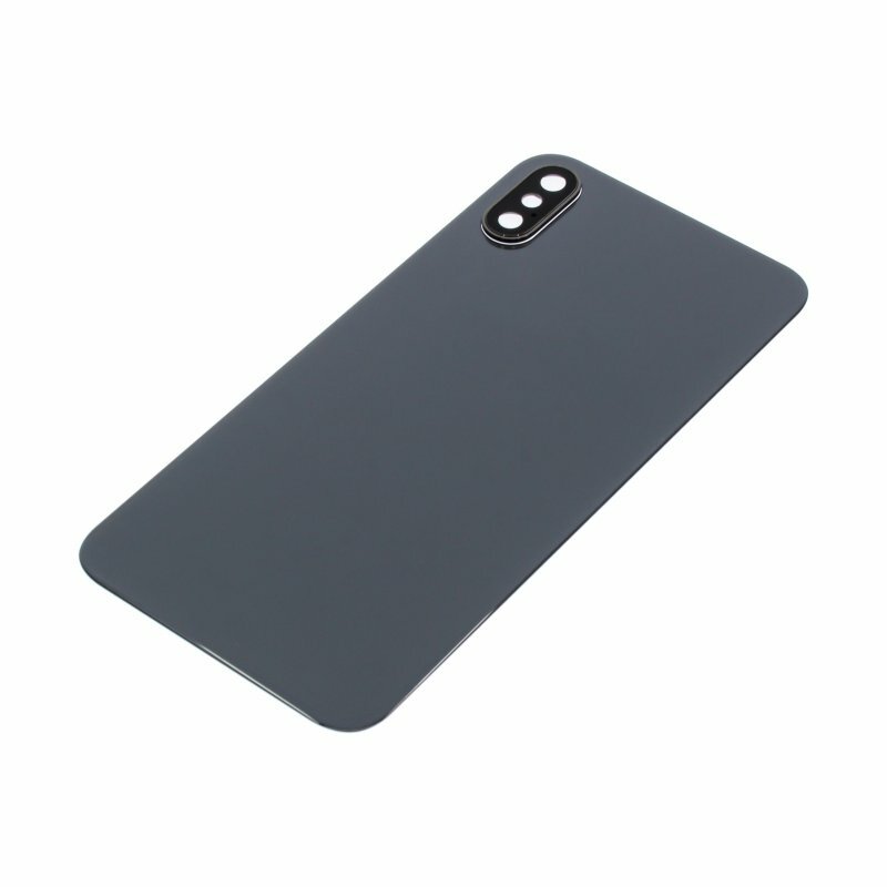 Задняя крышка для Apple iPhone XS (в сборе со стеклом камеры) серый AAA