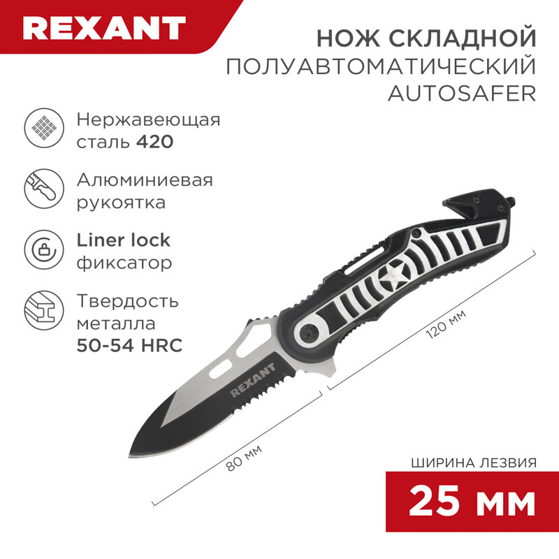Нож складной Rexant - фото №19
