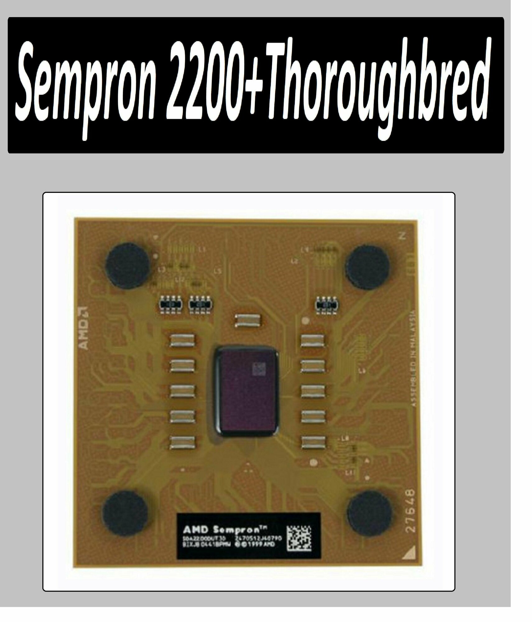 Процессор Socket 462 AMD Sempron 2200+ Thoroughbred 1500 MHz Bus speed 166 MHz L2 256 KB