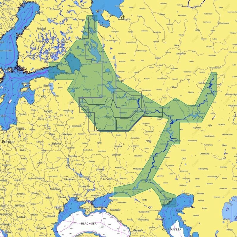 Карта глубин Европейская Часть Рф Rs-Y050