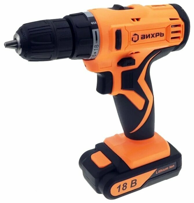 фото Дрель-шуруповерт аккумуляторная ДА-18Л-2 (2,0 А/ч) Вихрь