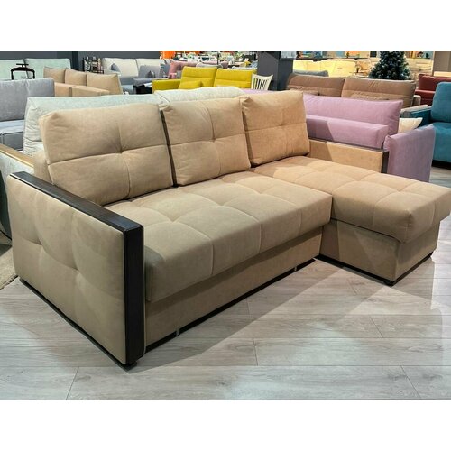 Диван-кровать угловой / велюр / ящики для хранения