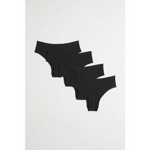 фото Трусы h&m, 4 шт., размер xs, черный