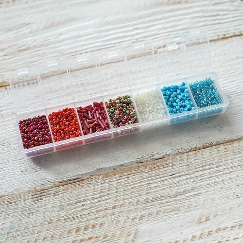 Набор Бисера Стеклярус, рубка и круглый для рукоделия 