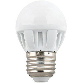 Светодиодная LED лампа шар Ecola G45 E27 (е27) 5W (Вт) матовое стекло 4000K 220V 75x45 (TF7V50ELC)