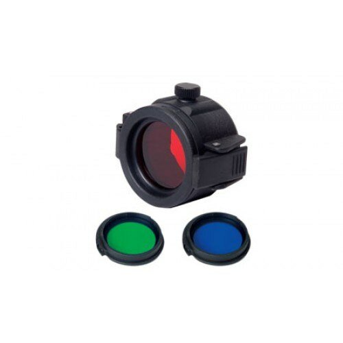 фото Набор светофильтров NexTorch с держателем для фонарей T6A, T6, GT6A, RT3, RT7 / красный, зеленый, синий / бл