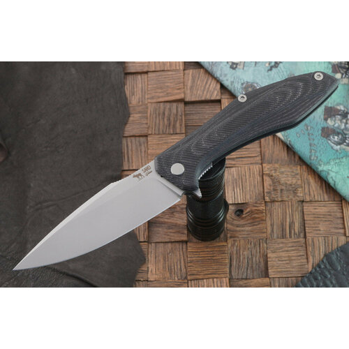 фото Складной нож саро грач, сталь d2, рукоять черная g-10 saro