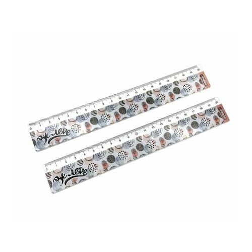 Линейка 20 см. пластиковая INTELLIGENT CD-126-1 