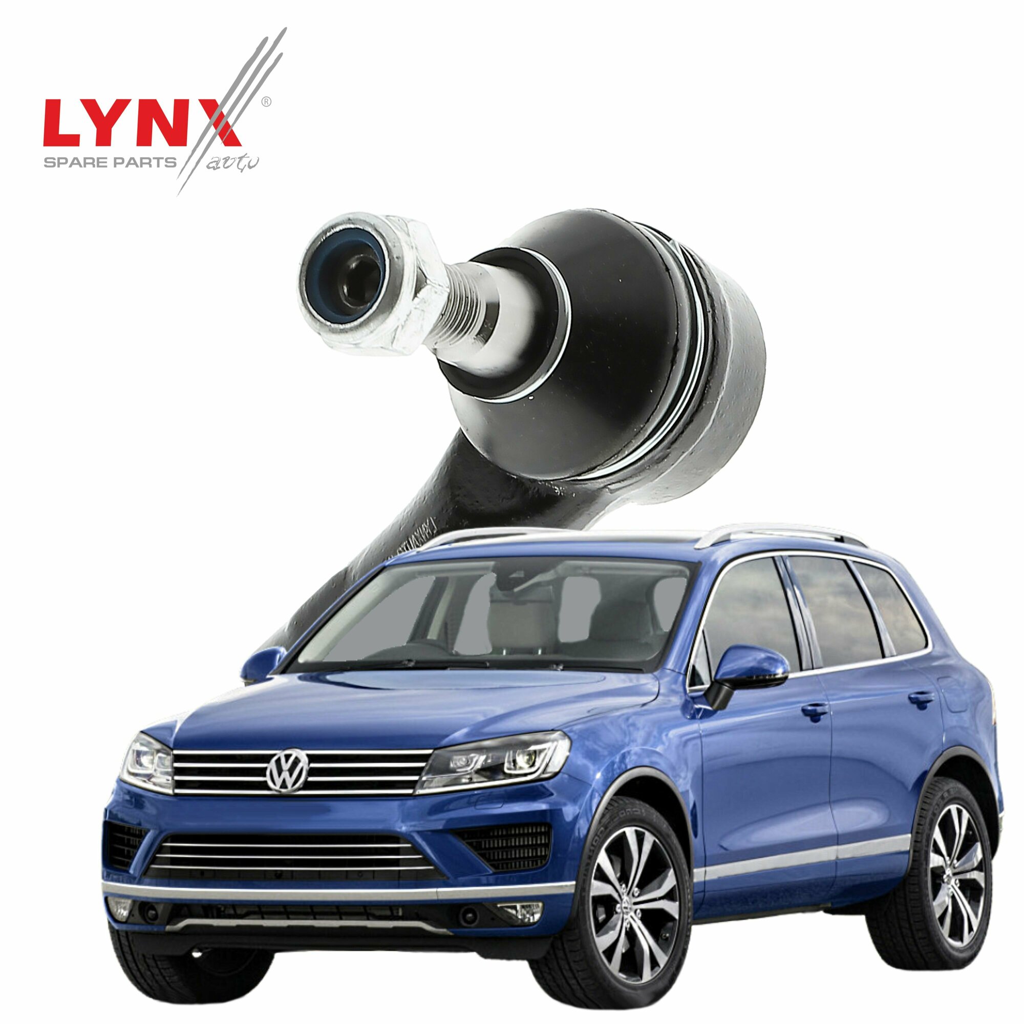 Наконечник рулевой Volkswagen TOUAREG NF FL (2) / Фольксваген Туарег 2010 2011 2012 2013 2014 2015 2016 2017 2018 / левый 1шт LYNXauto