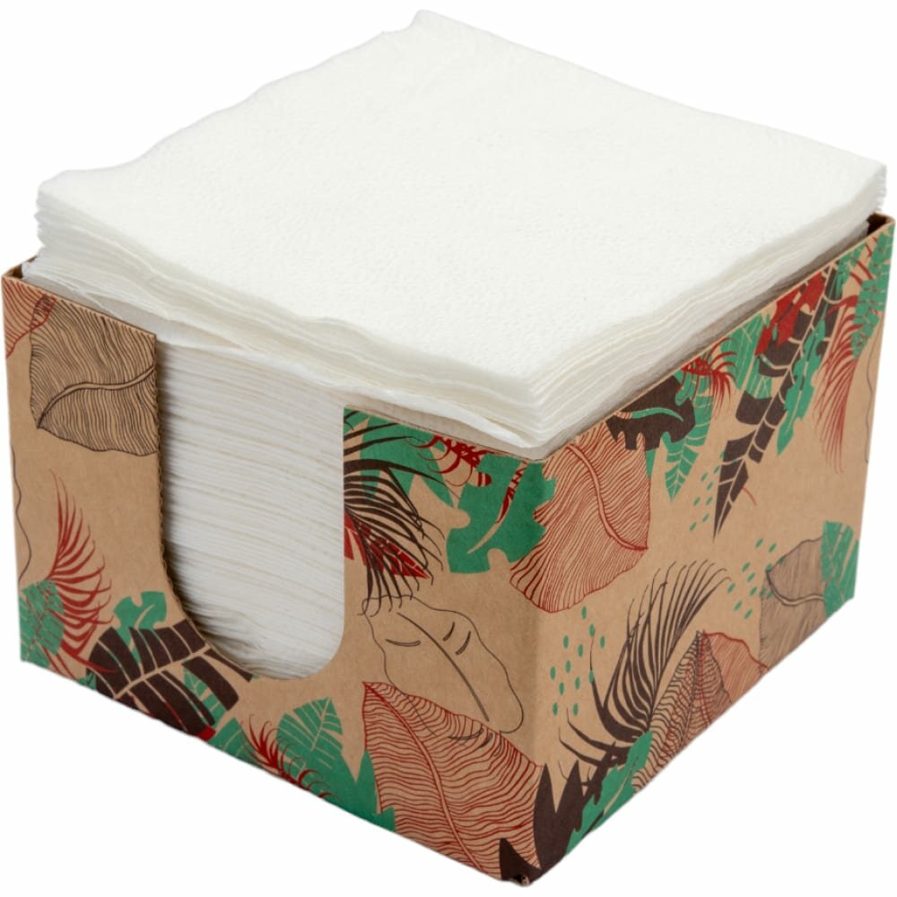 Однослойные салфетки Сыктывкарские 24x24 см, со сплошным тиснением, 100 шт, в коробке СК1.1