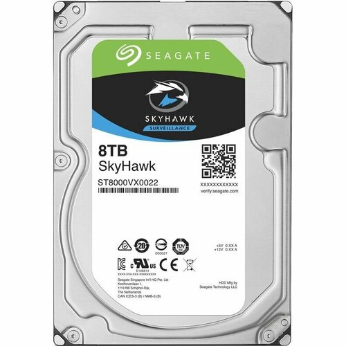 Жесткий диск Seagate SkyHawk 8Tb 72К 35 SATA III SATA3 - 6Gbs ST8000VX022 1488000₽