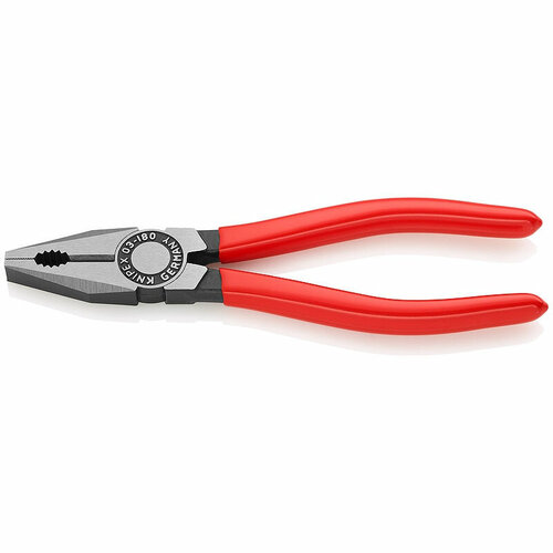 бокорезы 160 мм хром 2 комп ручки sb knipex Плоскогубцы KNIPEX комбинированные, 180 мм, фосфатированные, обливные ручки, SB