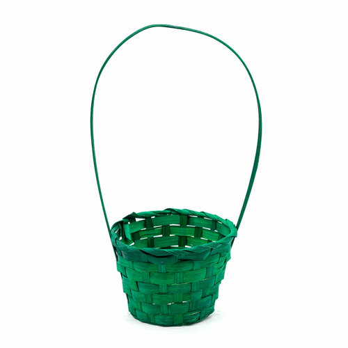 41266 Корзина плетеная бамбук D139528см зеленая 257₽