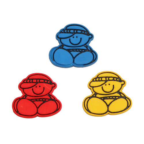 фото Декоративный элемент для творчества magic buttons 'мальчик', пластик, 6 шт