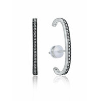 Оригинальные серьги в форме гвоздей из серебра 925 пробы со вставкой кубический цирконий. Покрытие - частично  ...