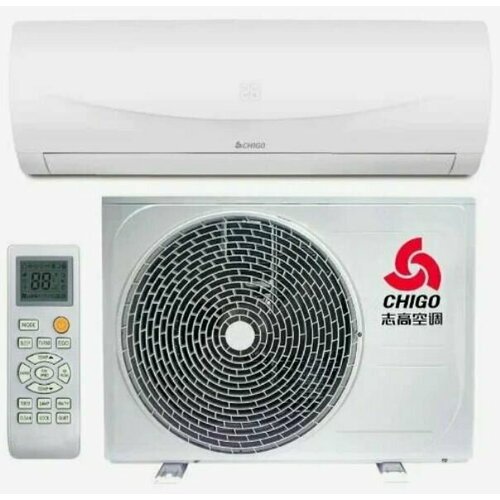 Сплит система Chigo CS-61H3A-1D181 (70кв) Кондиционер Chigo 24 Компрессор TOSHIBA, 3D-Auto Air, LCD дисплей, Антикоррозийное покрытие GOLDEN FIN