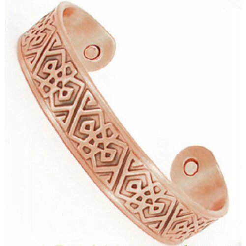 фото Жесткий браслет медный браслет с магнитами cpb-0279, 1 шт., коричневый нет бренда