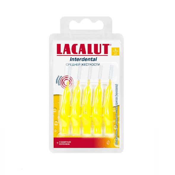 Ершики межзубные Lacalut (Лакалют) Interdental цилиндрические р.L 4 мм 5 шт. Dr.Theiss Naturwaren GmbH - фото №15