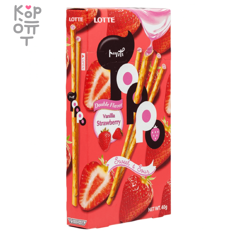 Бисквитные палочки Lotte Toppo: клубника Lotte Confectionery - фото №2
