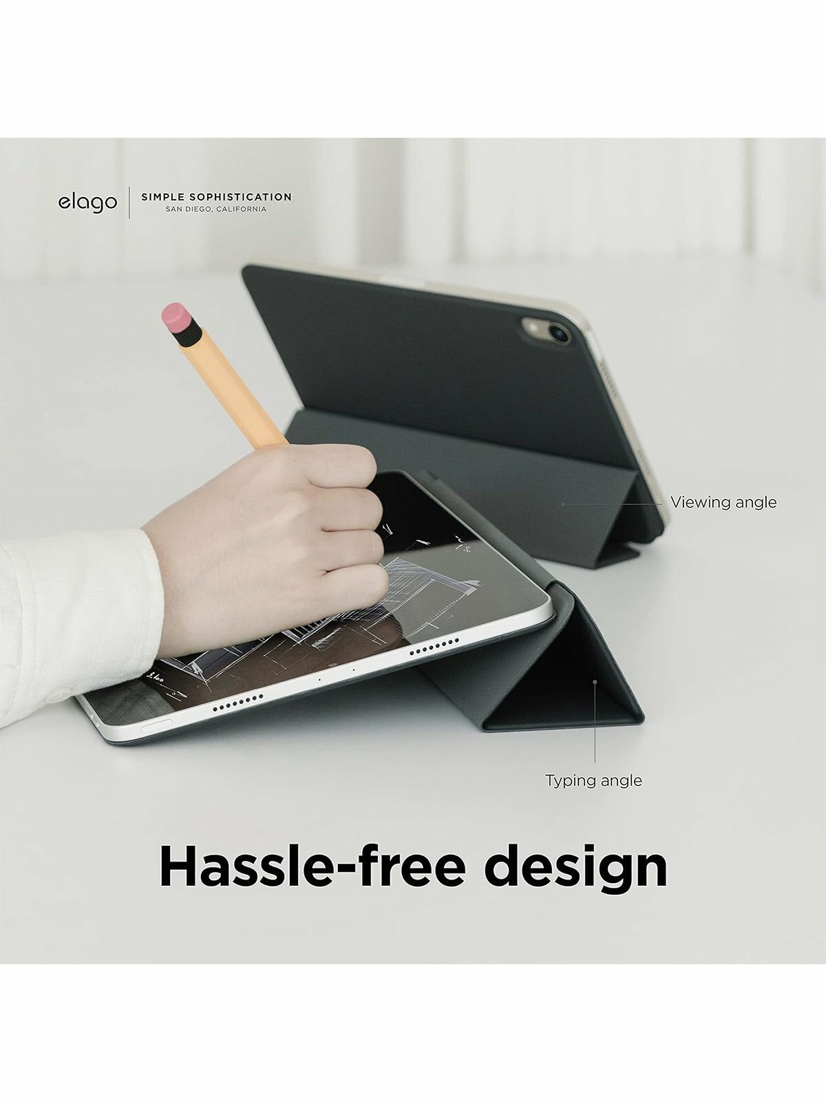 Чехол Elago Magnetic Folio для iPad Pro 12.9 (2020/21/22), тёмно-серый — фото 3