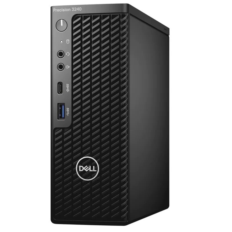 Рабочая станция DELL Precision 3240 3240-8254, Intel Core i7 10700, DDR4 16ГБ, 512ГБ(SSD), NVIDIA Quadro T1000 - 4096 Мб, Windows 10 Professional (5GB9JH3), черный OEM