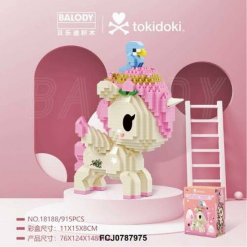 Конструктор Balody 18188 Питомцы Единорог 915 дет. 11х15х8 см конструктор balody 12002 супергерои оптимус прайм глаза светятся 1823 дет 29x25 5x11 см