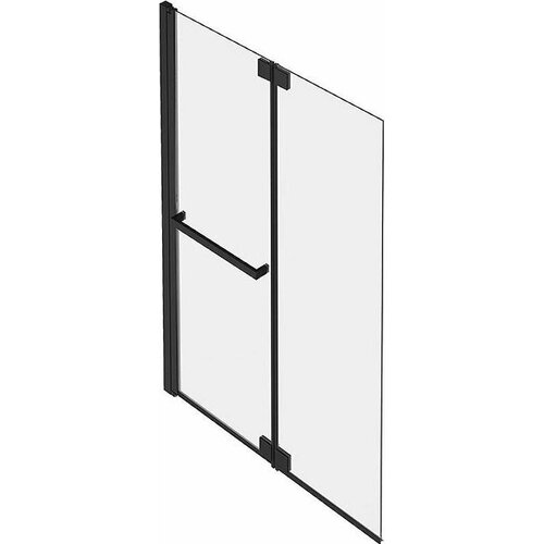 Шторка для ванной Jacob Delafon Adequation E4931-BL профиль черный стекло прозрачное 29365₽