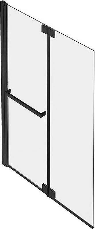 Шторка для ванной Jacob Delafon Adequation E4931-BL, профиль черный, стекло прозрачное