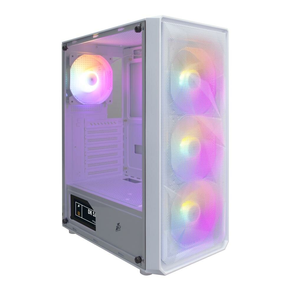 Корпус 1STPLAYER FD3 White ATX без БП белый (FD3-WH-4F1-W)