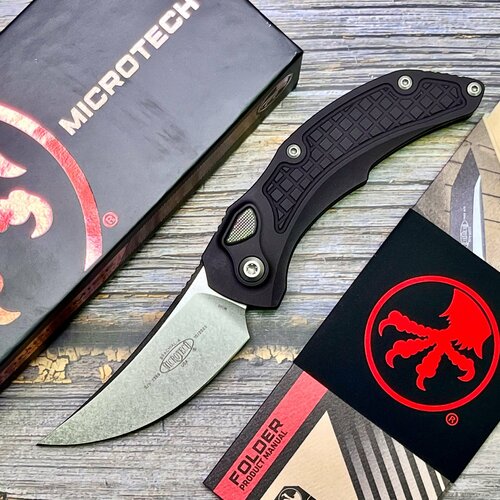 фото Нож складной microtech mct268a10 brachial, m390 stonewashed blade