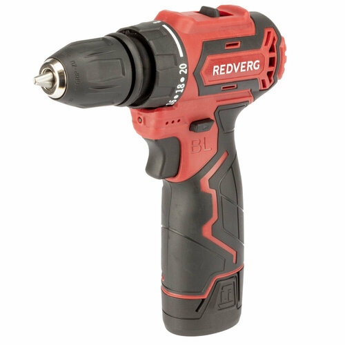 Шуруповерт аккумуляторный бесщеточный RedVerg RD-SD12BLR со сменным патроном 21728₽