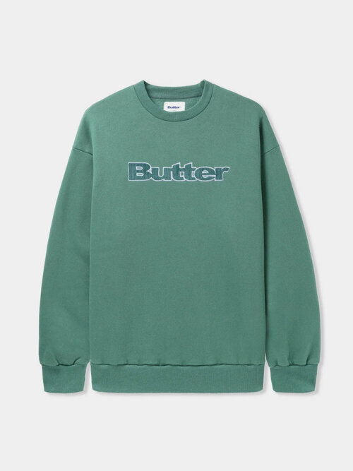 Свитшот Butter Goods Cord Logo Crewneck, размер L, зеленый