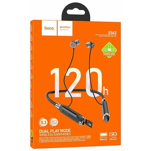 Беспроводные наушники для спорта Hoco ES62 BT53800mAh120ч черный 1216₽