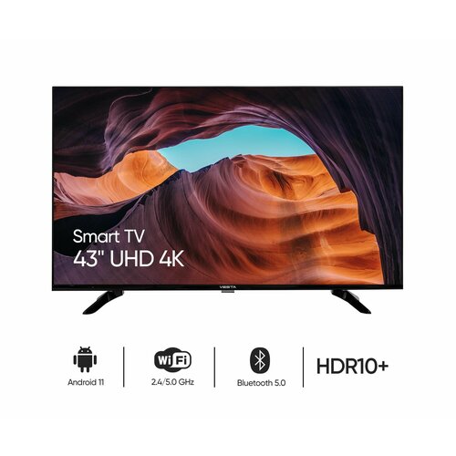 Телевизор VESTA 43V3500 43 4K SmartTV UHD HDR 10 BT 50 Wi-Fi 24-5 ГГц черный 2749000₽