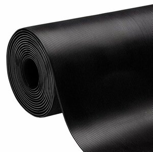 Резиновая рулонная дорожка Rubber Matting 1,2x4м h3 мм "Штрих" (черная)