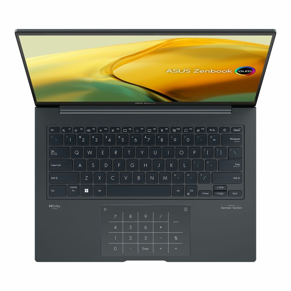 Ноутбук ASUS Zenbook 14X OLED UX3404VA-M9091X 14.5" (2880x1800) 120Hz/Core i9 13900H/16GB LPDDR5/1TB SSD/Iris Xe/Win 11 Pro, grey (90NB1081-M00500)