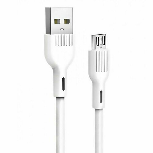 Кабель USB - micro USB, SKYDOLPHIN S03V, белый, 1 шт. набор кабель usb micro usb и штекер авокадо 1 м